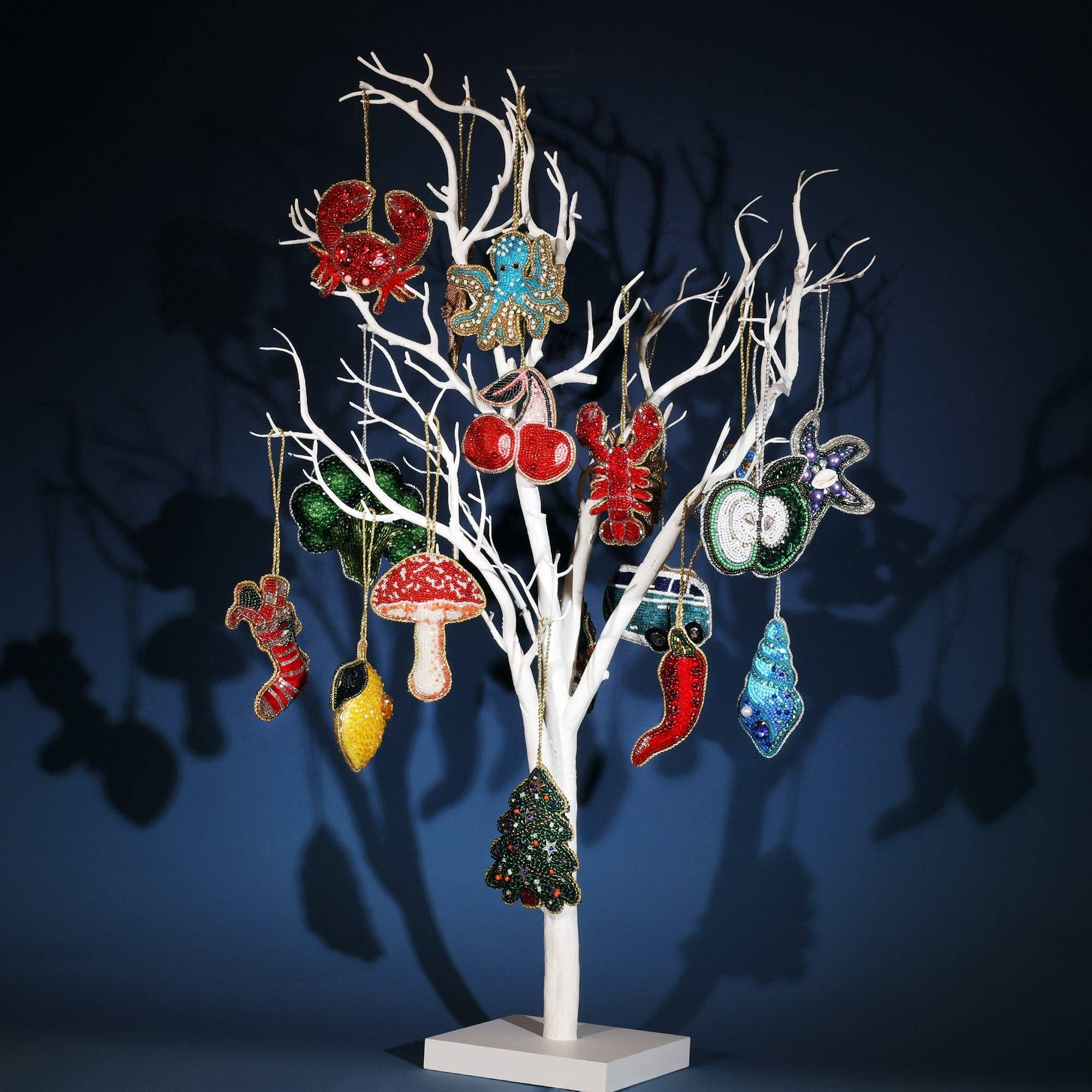 Beaded Blue Shell Hanging Decoration