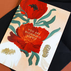 You are Blooming Lovely Floral Thank You / Love Card