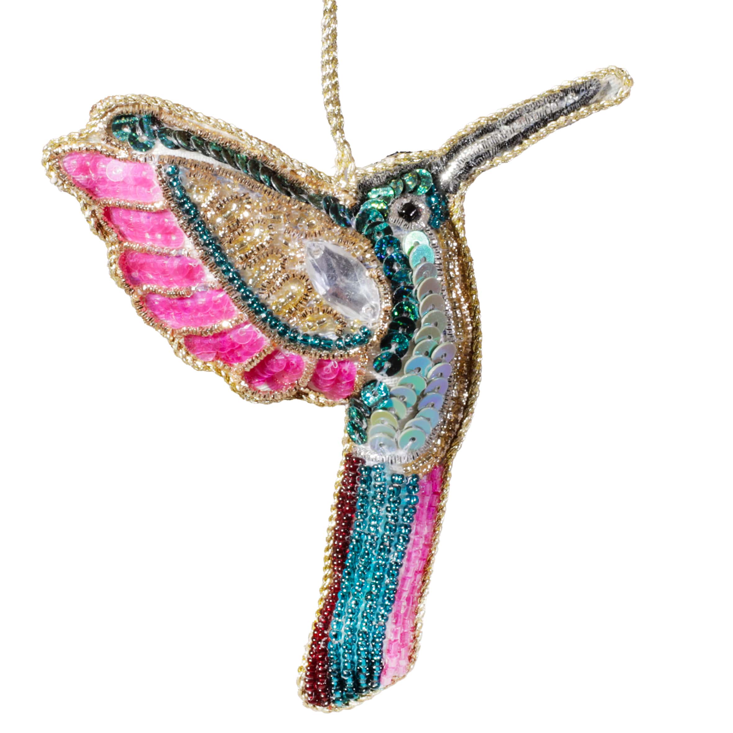 Beaded Hummingbird Hanging Decoration
