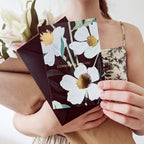Black Botanical Floral Congratulations Foiled Greetings Card